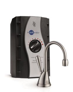 InSinkErator View Instant Hot Water Dispenser System - Faucet & Tank, Satin Nickel, H-View-SN 14.6 × 10 × 8.4 inches