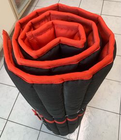 3x6ft cushion pad for camping or picnic orange and black color.