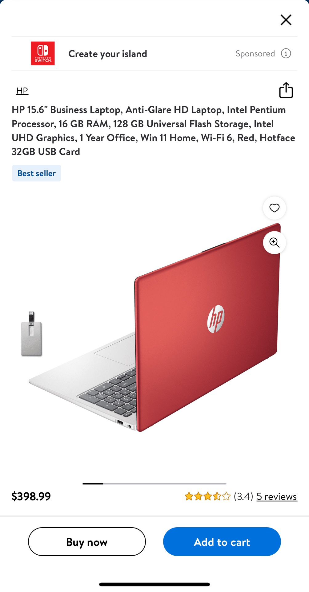 Red Computer Hp
