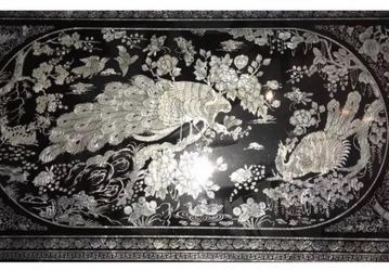 Korean tea-coffee table inlaid mother of pearl
