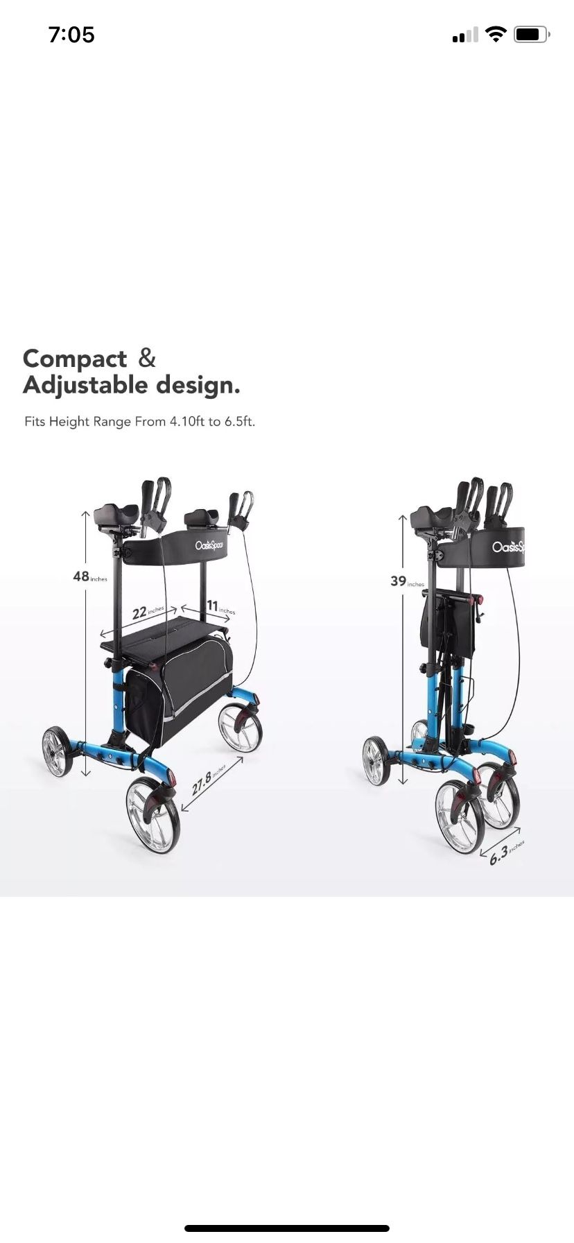 Upright Heavy Duty Walker With Set