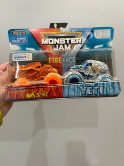 Monster Jam Fire & Ice Wildfire and Yeti 2-Pack