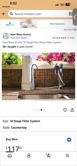 New wave enviro countertop water filter system OPEN BOX