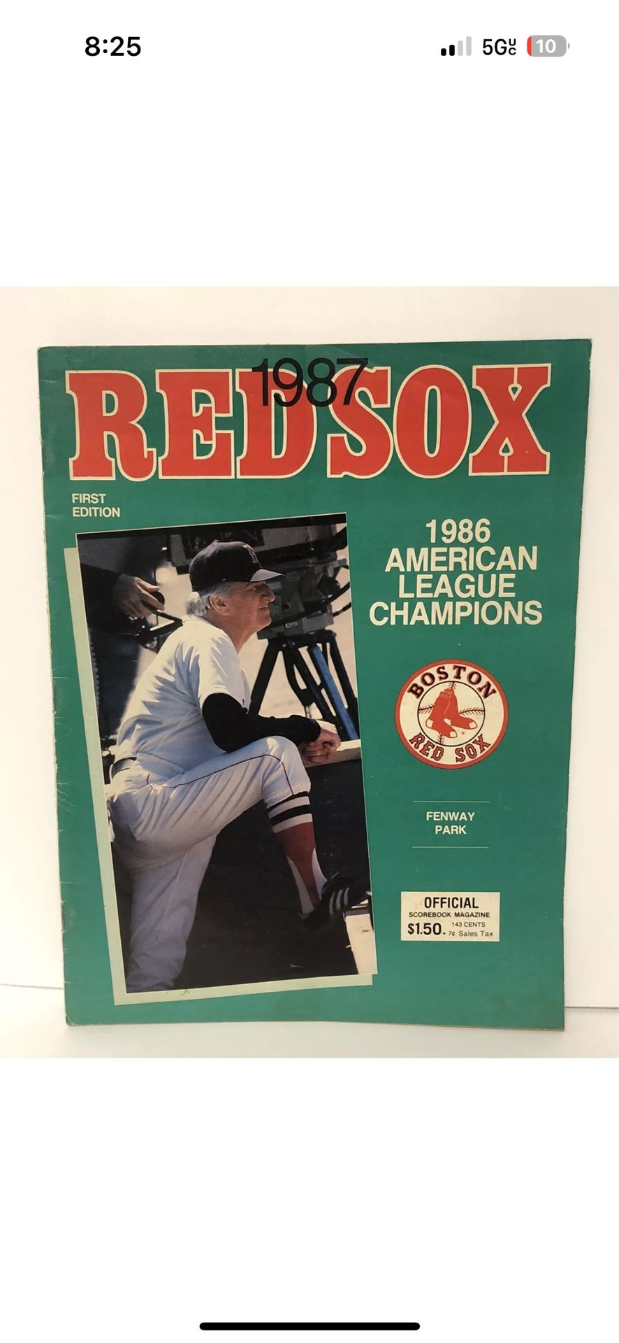 Vintage Boston Red Sox Fenway Park 1987 Official Scorebook Magazine 1st Ed M148