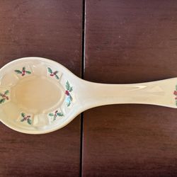 Longaberger Vintage NIB Christmas Traditional Holly Spoon Rest
