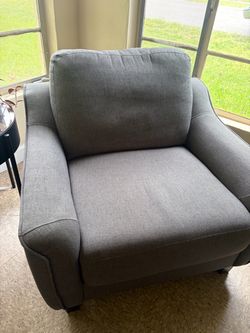 Gray Upholstered Accent Chair