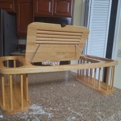 Vintage Breakfast In Bed Laptop Holder Serving Tray w Magazine Rack Holders