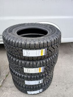 Tires New Goodyear Wrangler All Terrain LT 265 70R17 10 Ply Extra Load Range E $750  set of four install mount and balance financial services availabl
