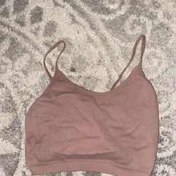 Bozzolo Light Brown Cropped Tank Top