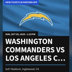 Commanders Vs Chargers Tickets