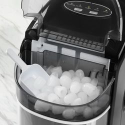 33lb ice maker countertop portable cube icemaker stainless steel