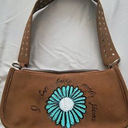I Can Buy Myself Flowers Suede Handbag