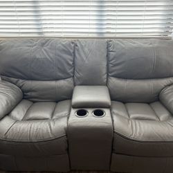 Leather Automatic Recliners - Used Set