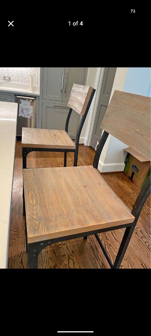 Wood & Iron Barstools