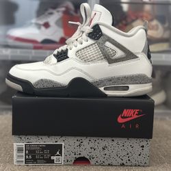 (USED) Size 8 - Air Jordan 4 White Cement - $140
