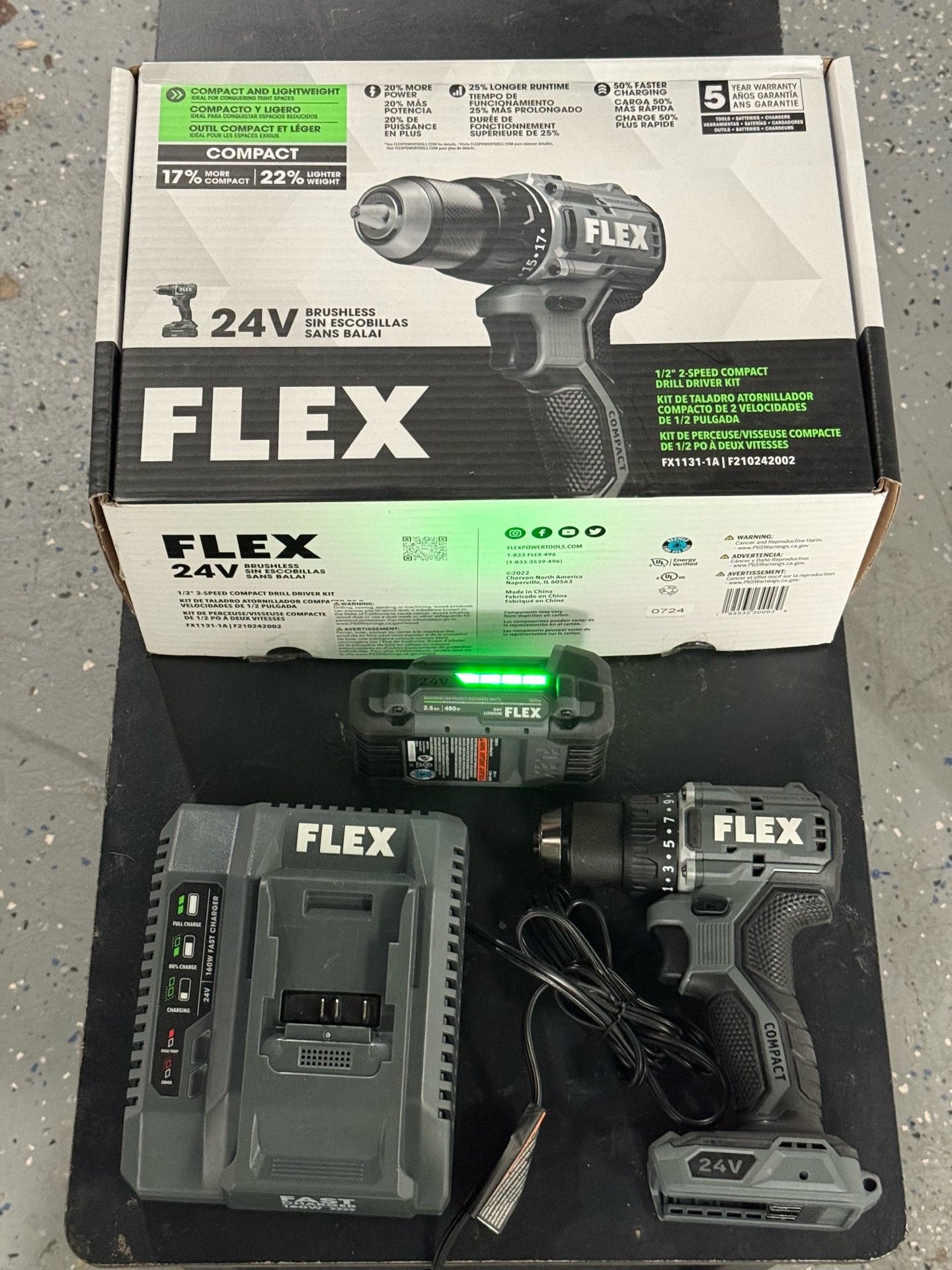 Flex 24V 1/2” Cordless Drill