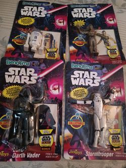 Set Of 9 Star Wars Bend-ems From 1993