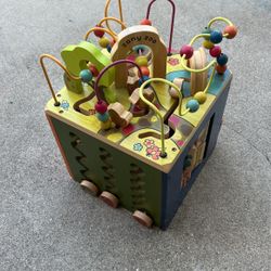 Zany Zoo Wooden Activity Cube
