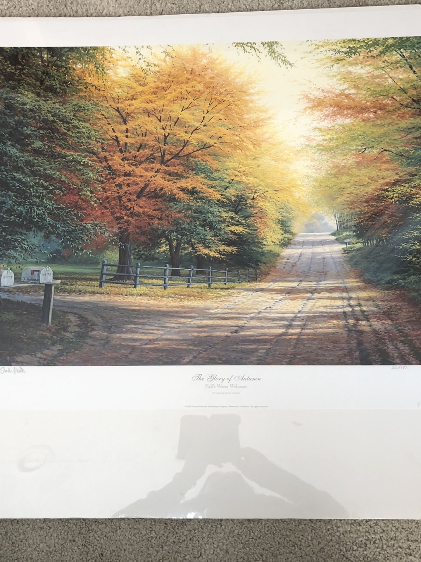 Autumn Print Signed By Charles White