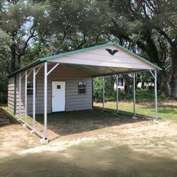 20’ x 30’ Metal Carport Combo