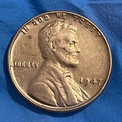 1947 Penny No Mint Mark Rare Error **L**$3,999.00