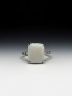 Opal 14k White Gold Estate Ring (1.9 dwt)