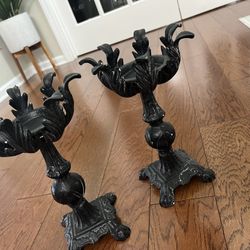 Candle Holders Heavy Rustic 