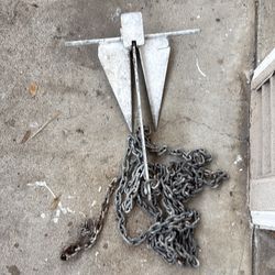 23 # anchor with galvanized chain - 30feet