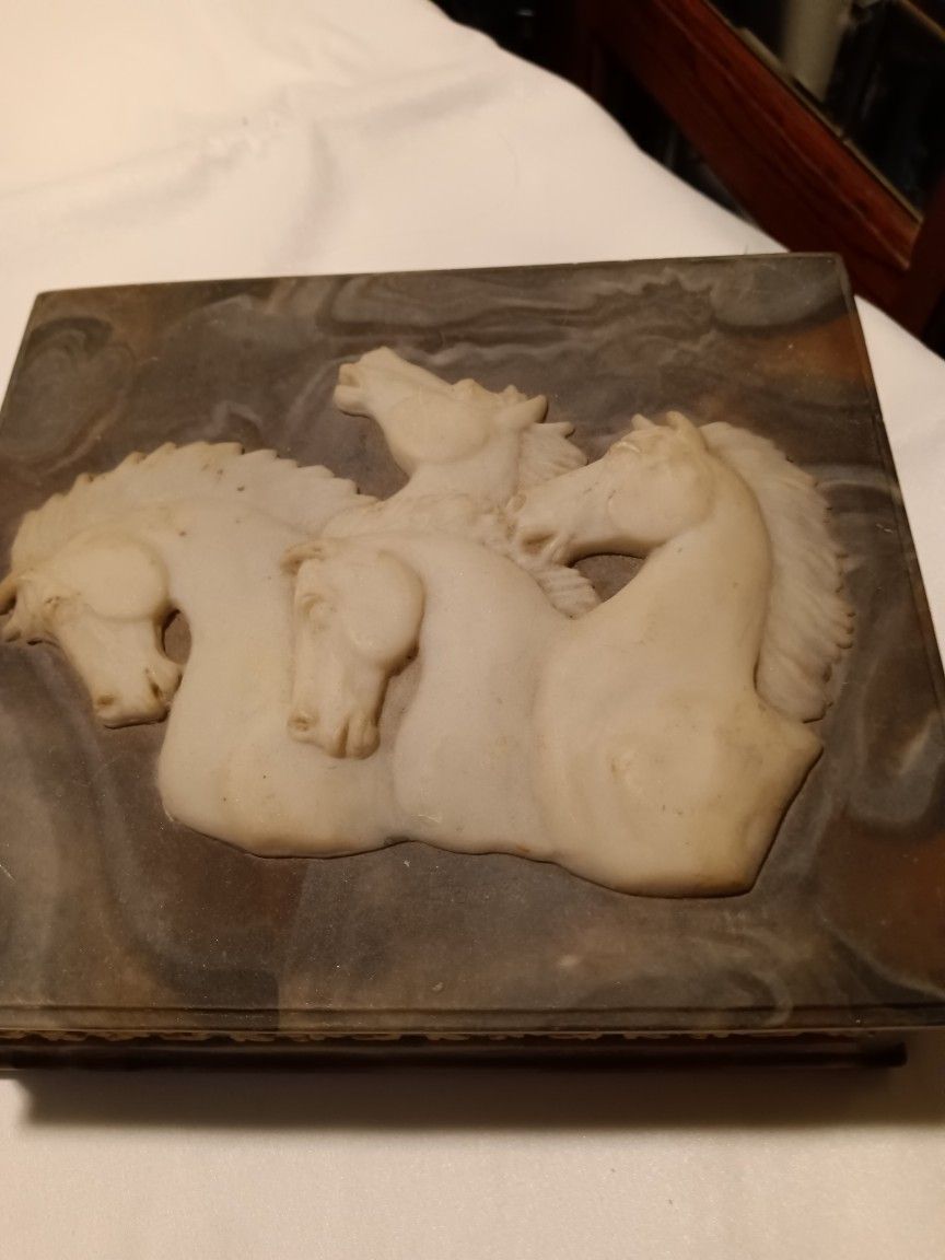 Soapstone And Marble Trinket Box