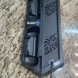 new PS4 Stand with 2 Cooling Fan and Dual Controllers Charger Station 