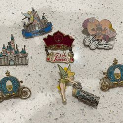 Disney Collector Pin Set- Princess Lot Of 6