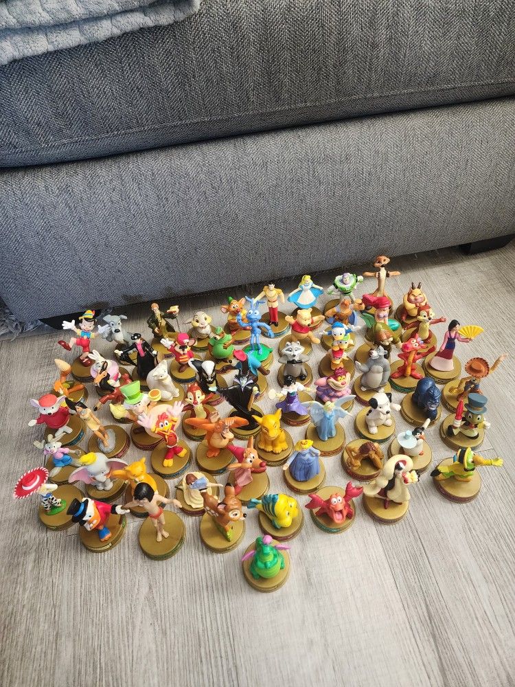62 McDonald's Disney 100 Years Of Magic Alice Pinocchio Mermaid Lion King Figures Toys