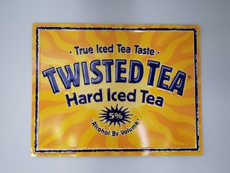 Metal Twisted Tea Sign