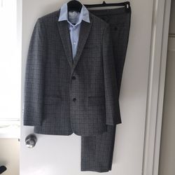 Calvin Klein Suit Size 16 Regular: Shirt, Jacket And Pants