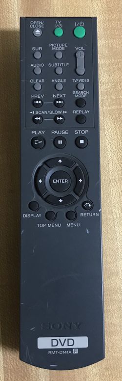 SONY RMT-D141A DVD PLAYER REMOTE CONTROL, DVP-NS305, DVP-NS315, DVP-NS315B