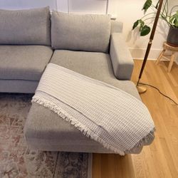 Interior Define Sloan Gray Chaise Sectional Couch 108