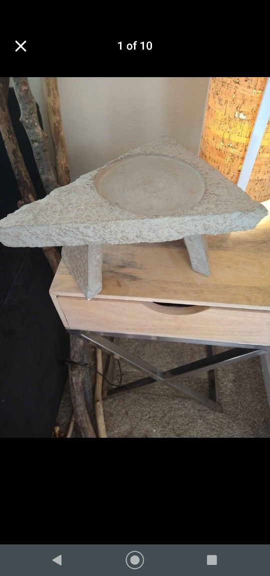 Heavy Stone Nordic Equinox Sundial/Candle Holder