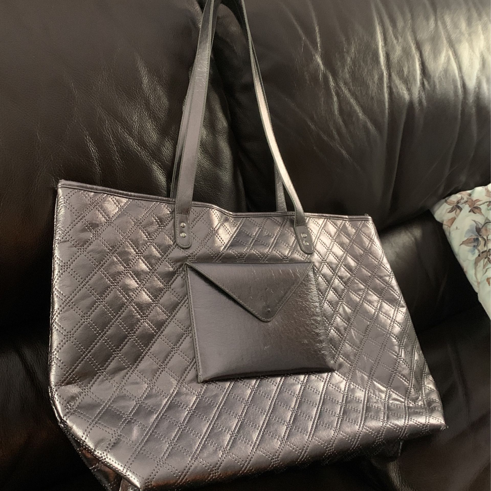 Silver Tote Bag