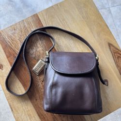 Coach VINTAGE Bag 4108 Rare Purple Leather Small Soho Flap Crossbody