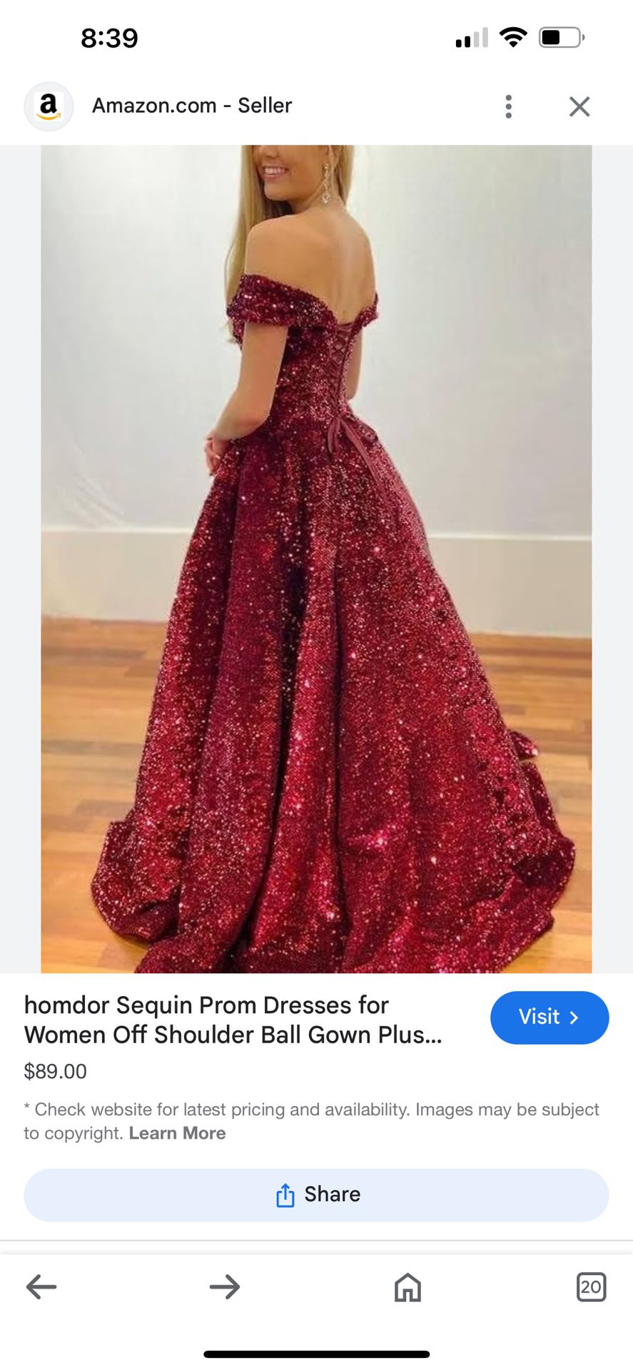 New New Off Shoulder Sequin Teen Ball Gown Dresses A Line Red Sparkly Formal Back Lace Up dress Large 