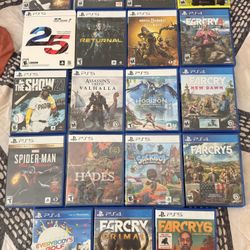 PS5 And PS4 Games Bundle  Of 19 As New !!!