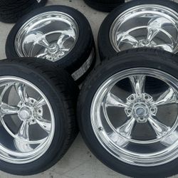 American Racing Vn 505 Polished 17x11 With Toyo Extensa 315/35/17 Tires For Obs C-10 Chevy 5x5🔥🔥🔥