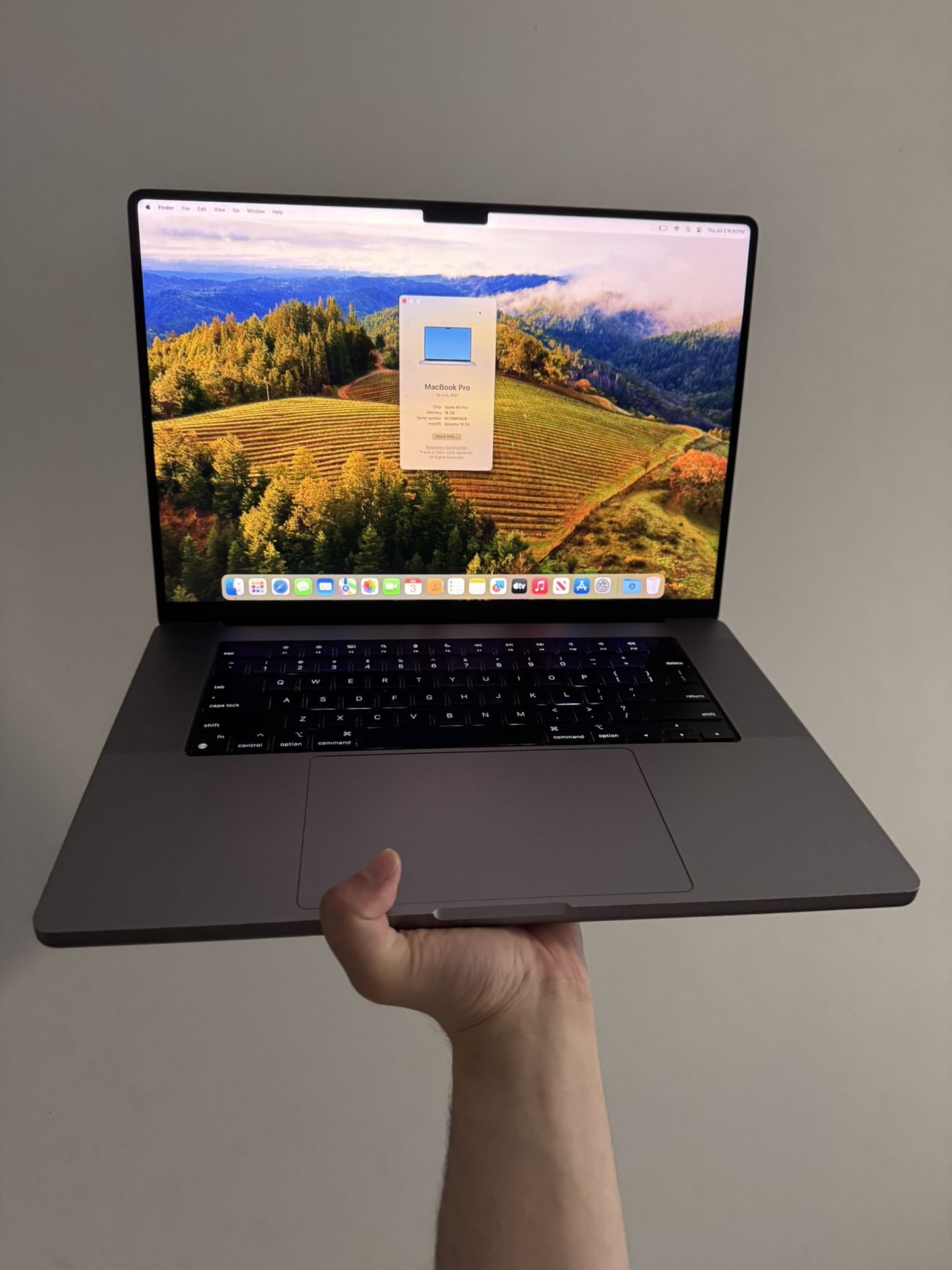 16-inch MacBook Pro with M1 PRO CHIP