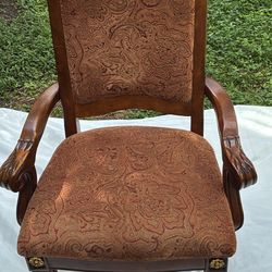 Ashley North Shore Dark Brown Upholstered Wood Side Chair