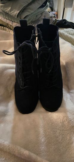 Blue Heeled ankle boots
