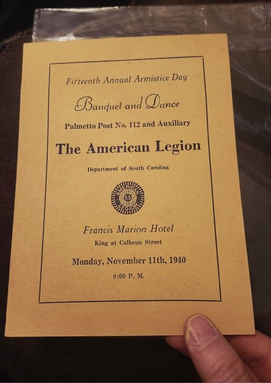 1940 Charleston Banquet & Dance Program