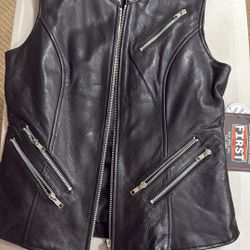 Motorcycle. Leather Vest
