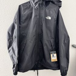 Mens The North Face Antora Dryvent Waterproof Hoodie Rain Jacket - Black-Large