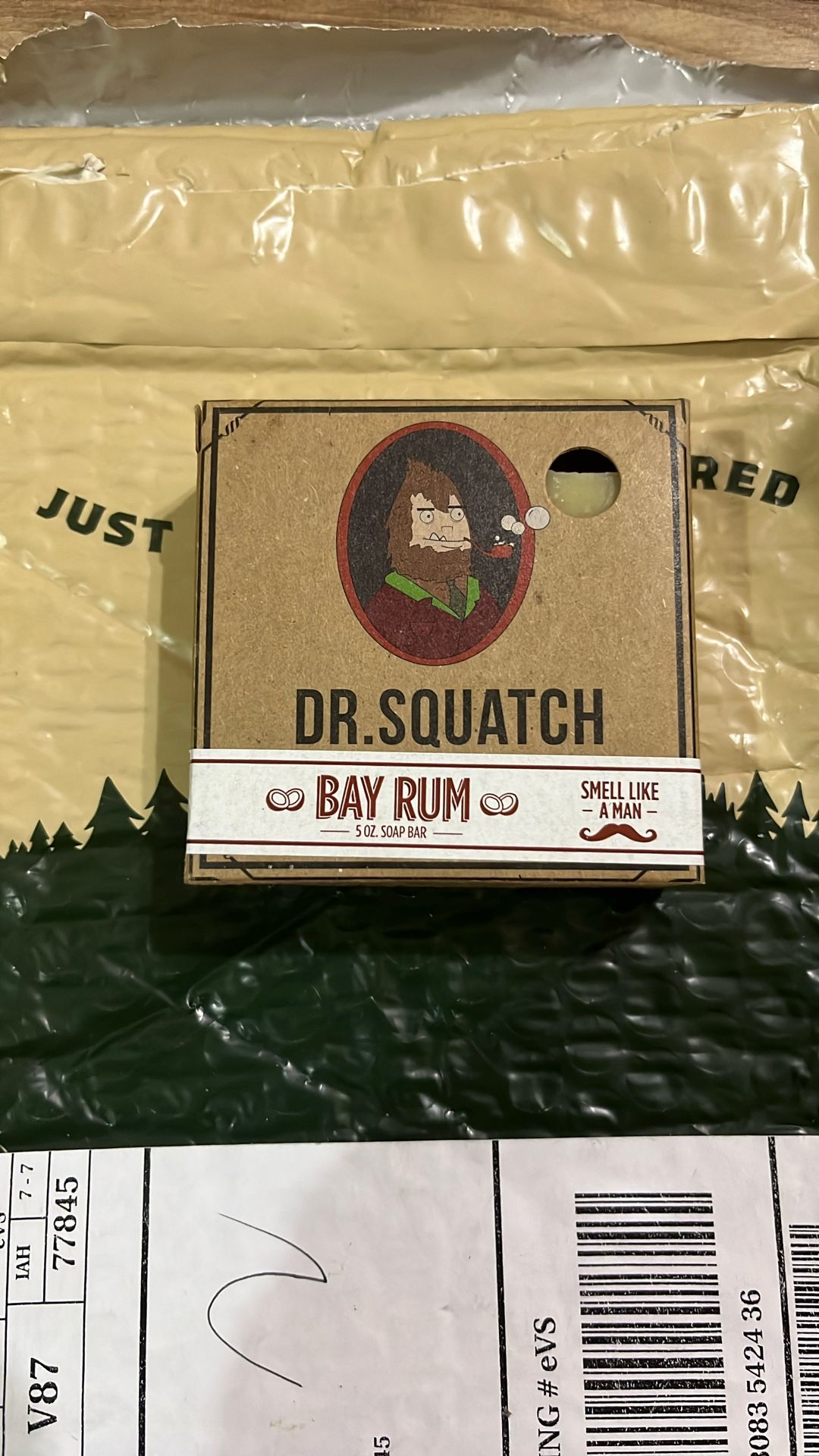 Dr. Squatch All Natural Bar Soap for Men with Zero Grit, Bay Rum