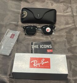 Ray-Ban Clubmaster Sunglasses with Case and Box
